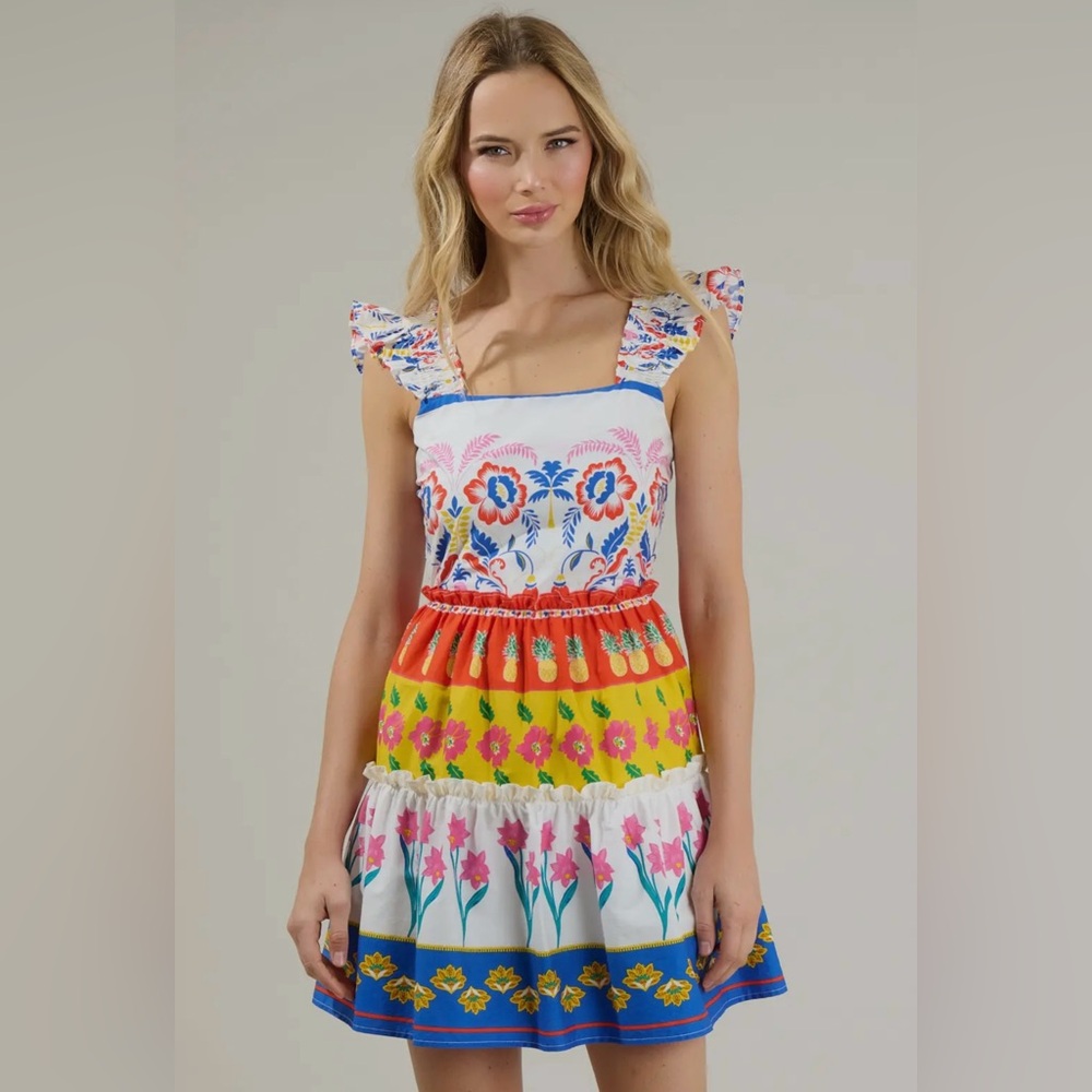 Olympia Floral Ruffle Tiered Mini Dress
